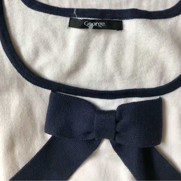 George Preppy Sweater Top with Bow - Picture 11 of 11
